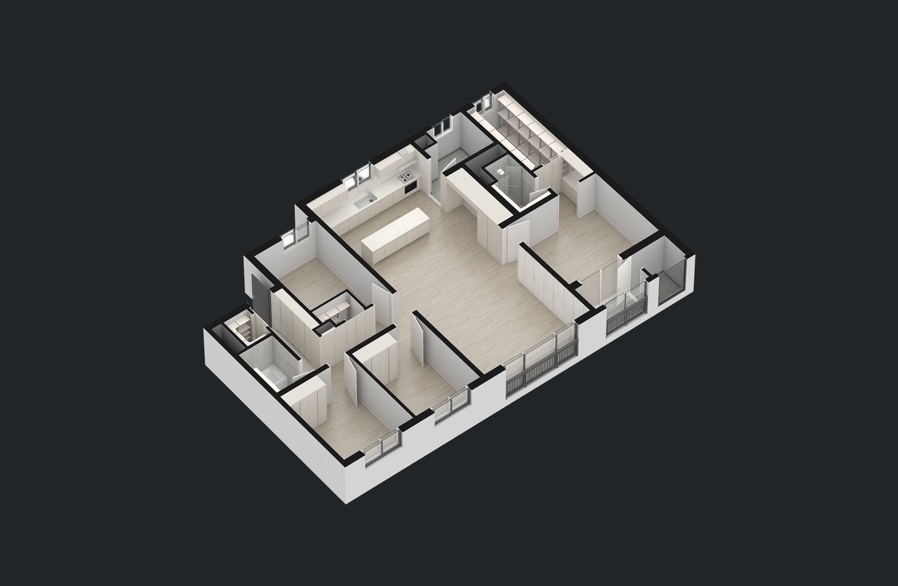 128 단위세대 3D