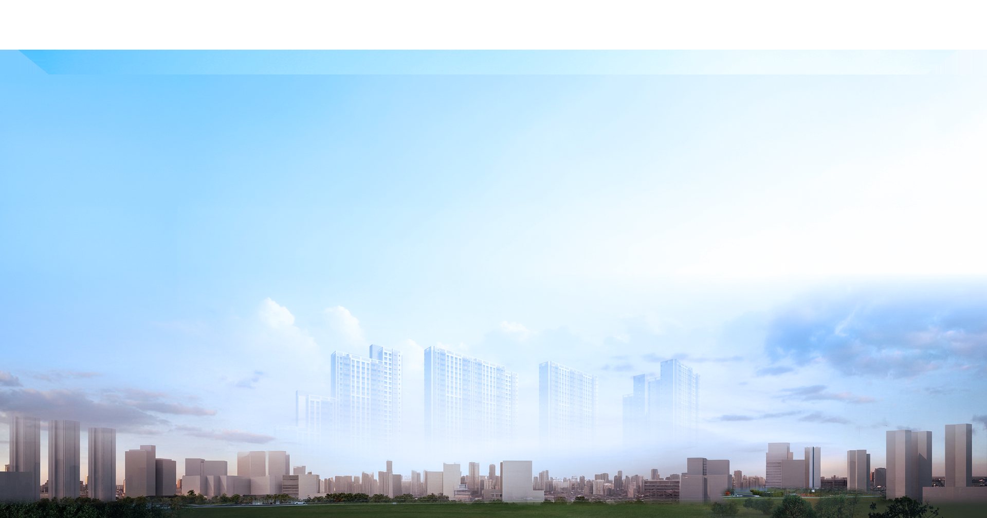익산 펠리피아 공식 메인 비주얼 — 단지 원경 CG